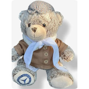 Mercedes-Benz Plush Bear — Brown Jacket + Scarf Promotional Embroidered Car